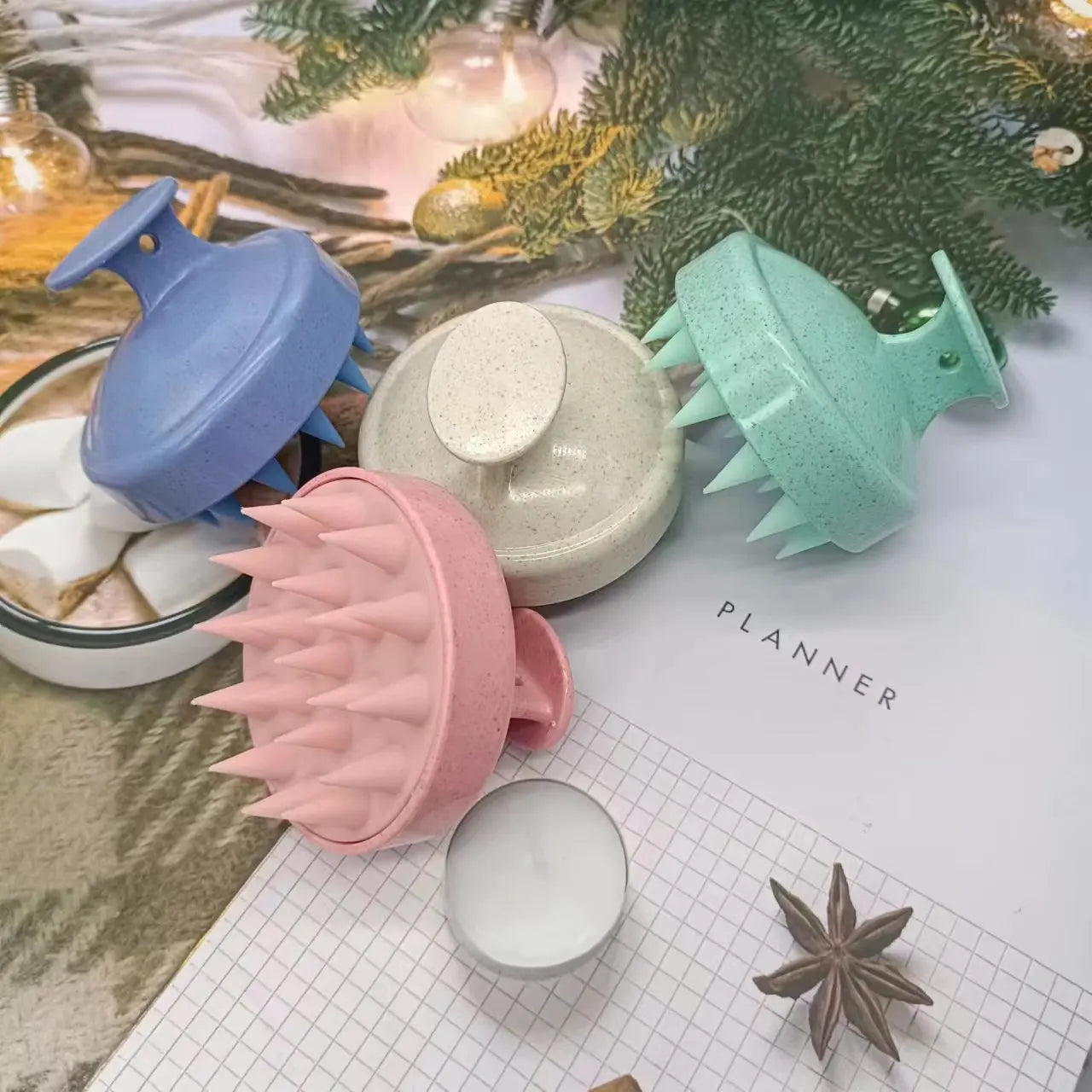Price shown before tax Scalp Massage Comb Silicone Shampoo Brush Head Hair Washing Combs Body Massage Brush Bath Shower Brush Sa