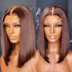 27# Blonde Short Bob Wig Human Hair 210% Straight 13x4 Lace Front Wig Human Hair Bob Wigs for Black Women Burgundy Brown Black