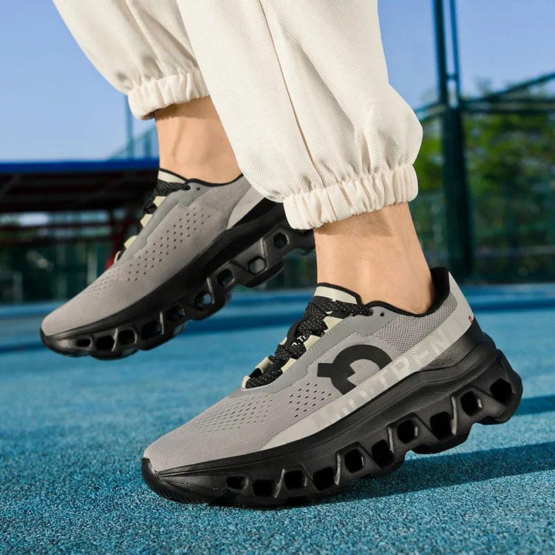 2025Male Cushioning Sneakers NonSlip Casual Sports Shoes Lightweight Men's Walking Running Shoes Hhollow Design Large Size 39-45