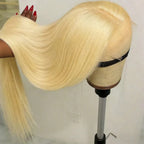 613 Honey Blonde 250% Density 13x6 HD Transparent Lace Front Human Brazilian Hair Wigs For Women Straight 13x4 Lace Frontal Wig