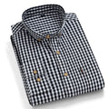 High Quality 100% Cotton Fashion Korena Popular Plaid Shirts for Men Slim Fit Formal Casual Shirt Trends Elegant Office Clothes