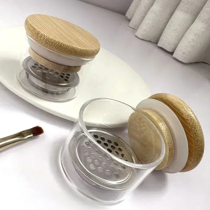 LULAA 1/2Pcs Nail Brush Cleaning Cup Nail Brush Cleaning Dish Mesh Layered Nail Brush Cleaning Cup Suitable for Nail Care Tools