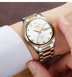 OLEVS 5568 Original Classic Man Watch Calendar Waterproof Steel Strap Luminous  Business Dress Men's Quartz Wristwatches