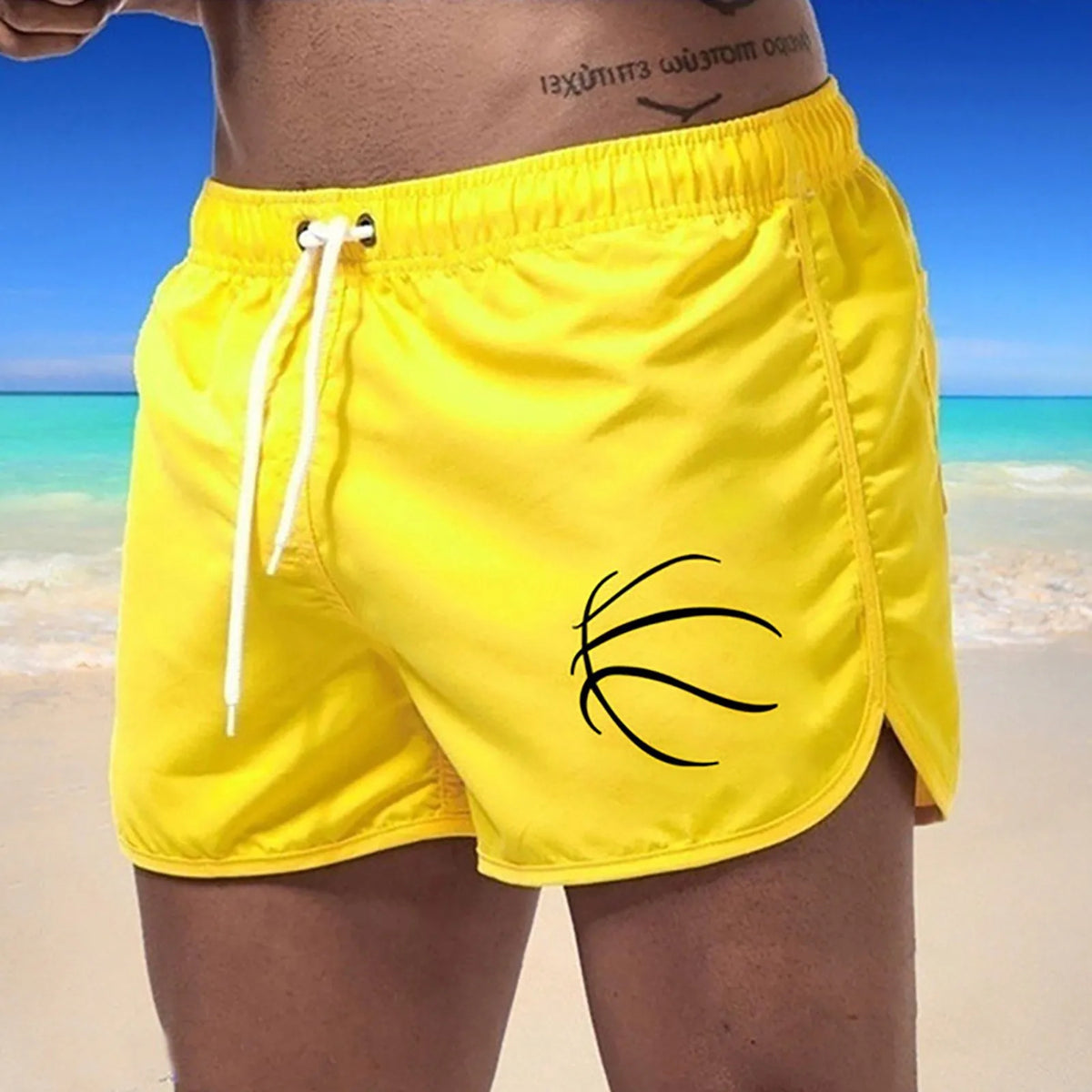 Men's Spring And Summer Splicing Swimming Trousers And Sexy Swimwear Men Swimming Shorts Breathable Fit Beach Shorts Swimwear