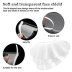 25/50Pcs Disposable Face Shields M Shaped Makeup Shower Visors Clear Barber Masks for Hairspray Hairdressing Tool Salon Supplies