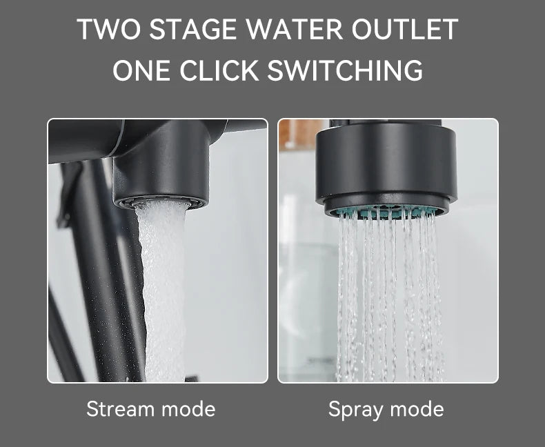Kitchen Faucet with Pull Down Sprayer High Arc Single Handle Spring Kitchen Sink Faucet