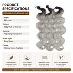 26 inch Body Wave Crochet Hair 3PCS Synthetic Braids Hair Ombre Blonde Balayage Natural Braiding Hair Extensions 300g/lot