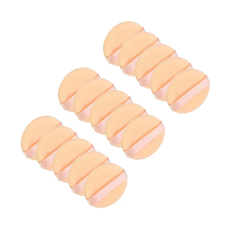 5/10/20/30pcs Powder Puff Cotton Cosmetic Powder Makeup Puffs Pads Makeup With Ribbon Face Powder Puffs For Loose And Foundation