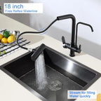 3 Way Pure Water Filter Kitchen Faucets Black Pull Out Filter Kitchen Sink Faucet Hot Cold Mixer Tap Pull Down Kitchen Faucet