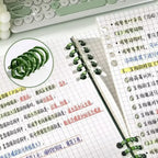 Multifunctional 120 Pages Loose-leaf Notebook Flip Up Color Notepad Grid Inner Pages Detachable Diary Book Students