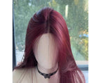 Red Wig Long Straight Lace Front Wig for Woman Nature Synthetic Lace Wigs for Cosplay Daily Use Heat Resistant Headband Wigs