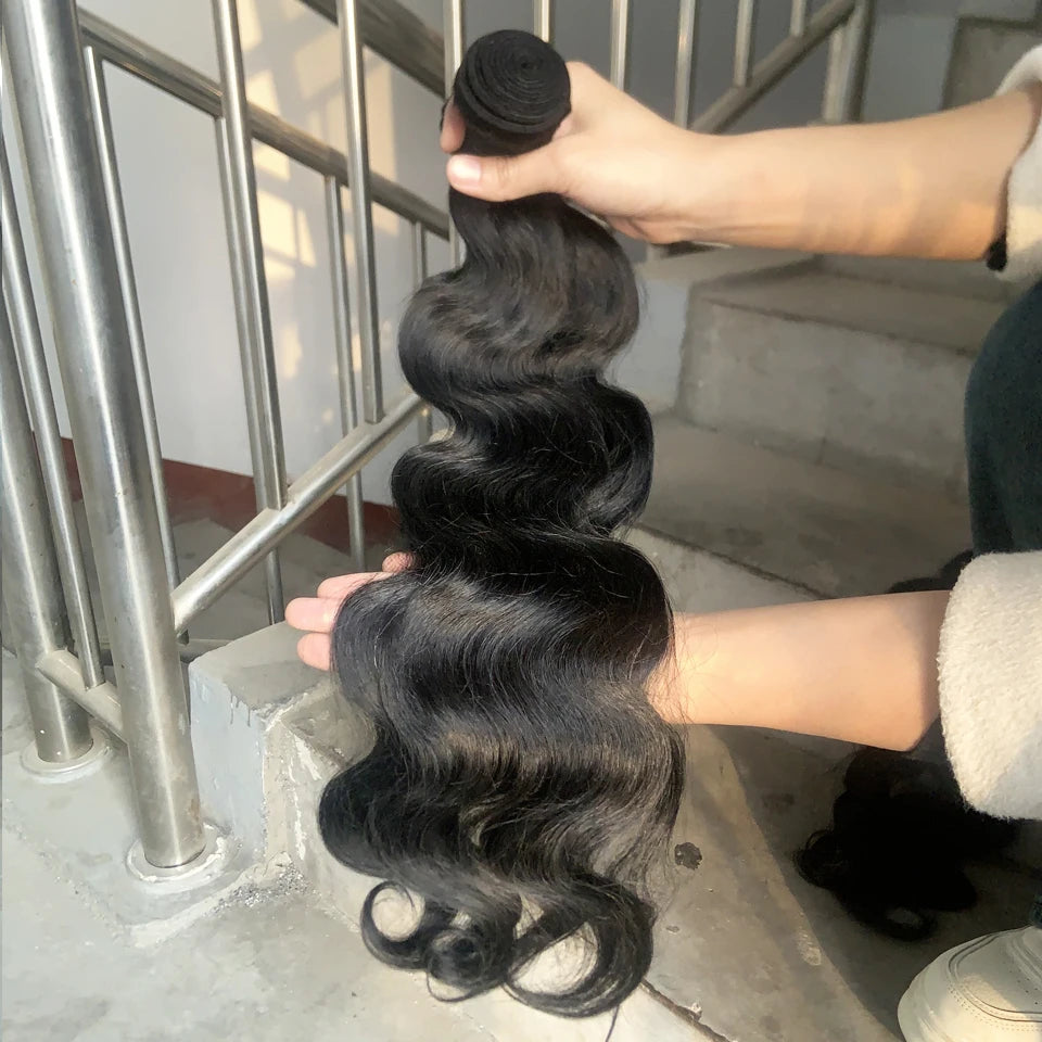 30 40 Long Body Wave Bundles Human Hair 8-40 Inch Brazilian Raw Unprocessed Raw Virgin Human Hair Wavy 2/3/4 Bundles