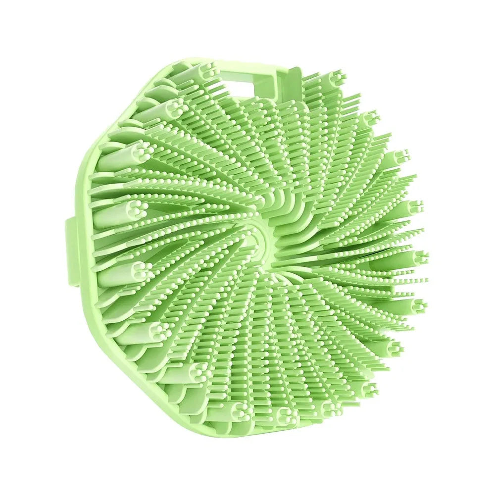 1PCS Bath Soft Silicone Back Brush Bath Shower Sponge Scrubbing Brush Handle Exfoliating Scrub Skin Massager Exfoliating Brushes
