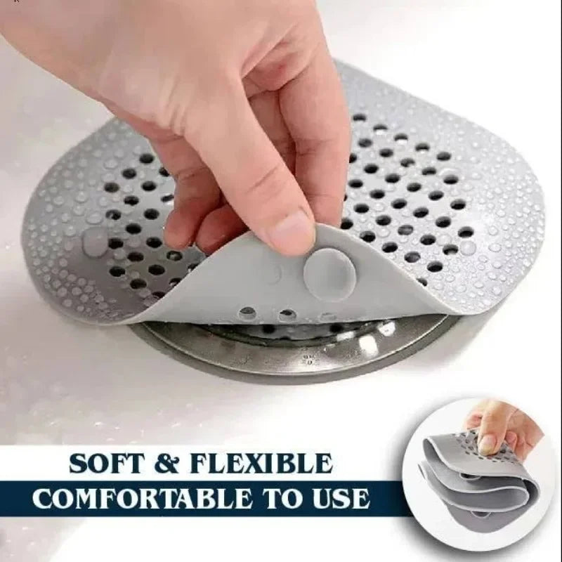 1/4pcs Shower Drain Plug Hair Catcher Stopper Kitchen Sink Strainer Sewer Silicone Bathroom Floor Bathtub Water Filter Home Tool