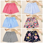 1PC Classic Grid Ladies' Arrow Pants Comfortable Breathable Home Sleep Shorts 100% Viscose Skin-friendly Soft Panties S-XL