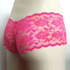 1pc Men's Sexy See Through Lace Pouch Lingerie Panties Bikini Briefs Underwear Low Waist Breathable Solid Color
