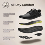 Fitville Men'S Shoes Wide Width Leather Slip-On Casual Shoes Lightweight For Swollen Feet With Arch Support Pain Relief