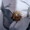 Creative Retro Baroque Style Gemstone Brooch Luxury Palace Party For Women Clothing Accessories Brooches Holiday Gifts