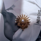 Creative Retro Baroque Style Gemstone Brooch Luxury Palace Party For Women Clothing Accessories Brooches Holiday Gifts