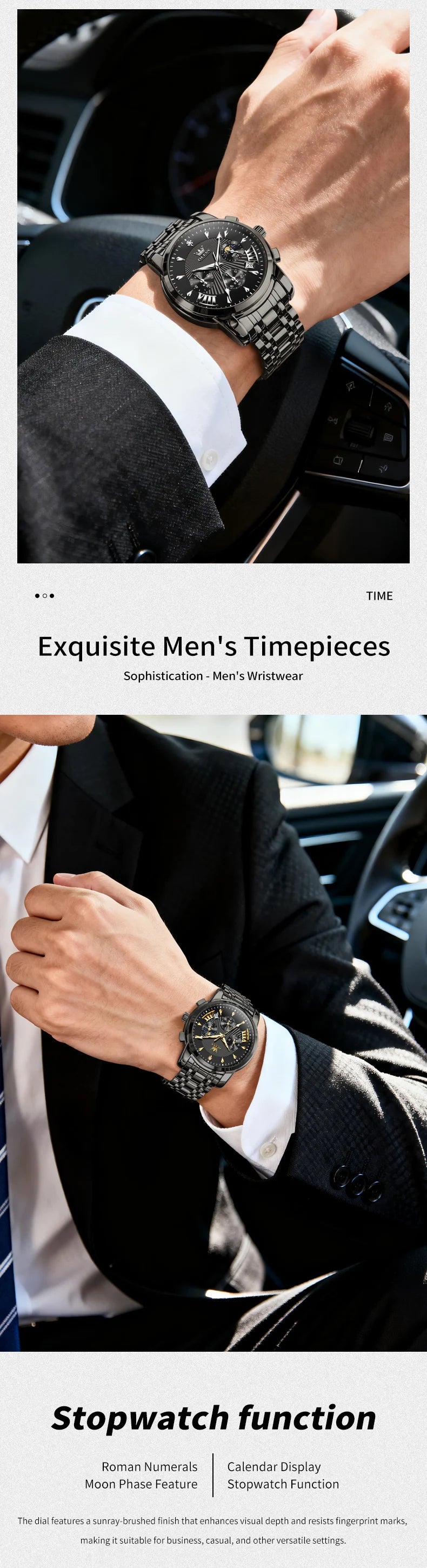 OLEVS Brand Watch Trendy Personalized Fashion Waterproof Luminous Quartz Men's Watch 2892