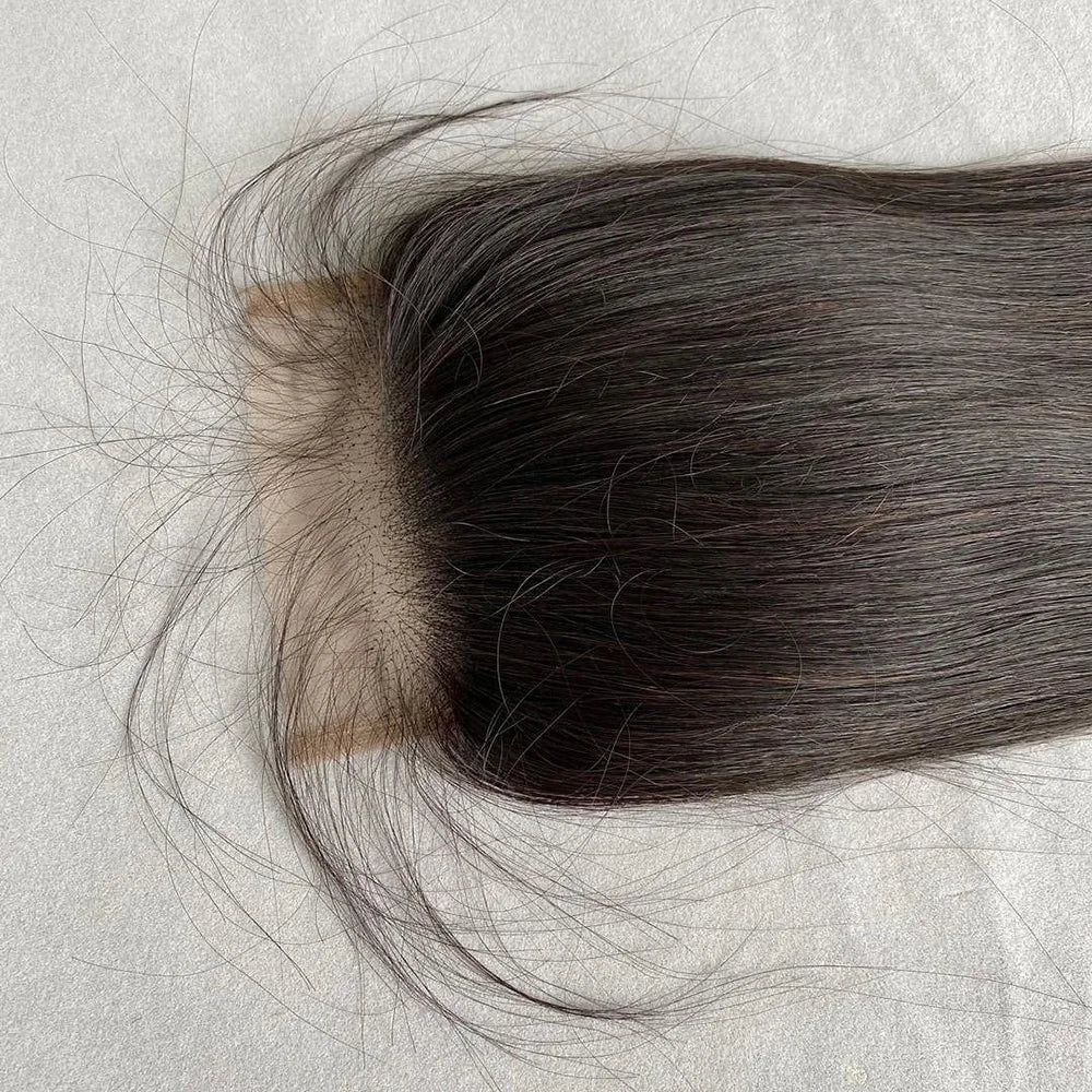 13x4 Lace Frontal Brazilian Straight Human Hair 5x5 Lace Closures Only Pre Plucked Natural Color Remy Hair 8-22 Inch