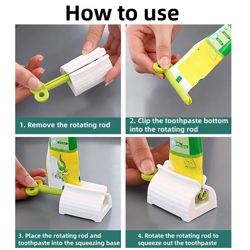 Toothpaste Squeezers Holder Simple Manual Rotation Squeezing Facial Cleanser Squeezer Holder Multi Functional Squeeze Tools