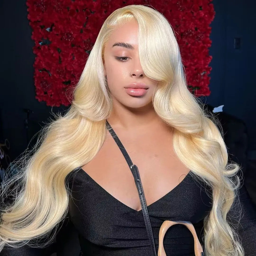 30 40 Inches Body Wave 613 Honey Blonde Lace Wig HD Transparent 13x4 Lace Front Human Hair Wigs Colored 13x6 Lace Frontal Wigs