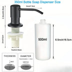 500ml / 350ml Useful Kitchen Sink Tools Home Product Bottle Liquid Soap Dispensers Durable Stainless Steel Pump