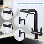 3 Way Pure Water Filter Kitchen Faucets Black Pull Out Filter Kitchen Sink Faucet Hot Cold Mixer Tap Pull Down Kitchen Faucet
