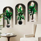 18 Styles Simulated Archway Niche Potted Plant Painting Wall Stickers Bedroom Living Room Hall Peel & Stick Art Mural Decals