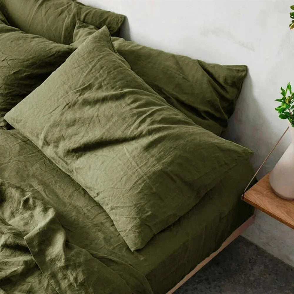 Linen Pillow Cases 100% French Natural Flax Soft Linen Envelope Pillowcases for Throw Pillows Soft and Durable All Season