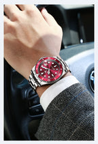 OLEVS Luxury Sport Man Watch Military Waterproof Luminous Date Week Men Watch Stainless Steel Quartz Men's Watches Male Clock