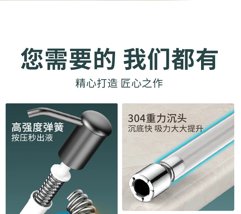 Kitchen Counrtertop Dishes Dispenser with Extention Tube Hand Press Soap Liquid Pump Plastic Soap Dispenser for Sink Accessories