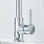 Kitchen Pull-Down Spring Faucet Single-Handle Hot and Cold Mixer Dual-Color Nozzle with 2 Water Modes 360-Degree Rotation