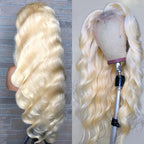13x4 13x6 360 HD Transparent 613 Lace Frontal Wig Honey Blonde Color Brazilian Raw Body Wave Lace Front Human Hair Wig For Women