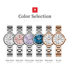 OLEVS 5608 Retro Style Quartz Watch for Women Elegant Steel Strap Auto Date Waterproof Luminous Luxury Ladies Wristwatch