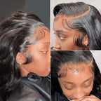 13x6 Body Wave Lace Front Wigs 100% Human Hair 250 Density Pre Plucked 13x4 HD Transparent Lace Frontal Wig Human Hair for Women