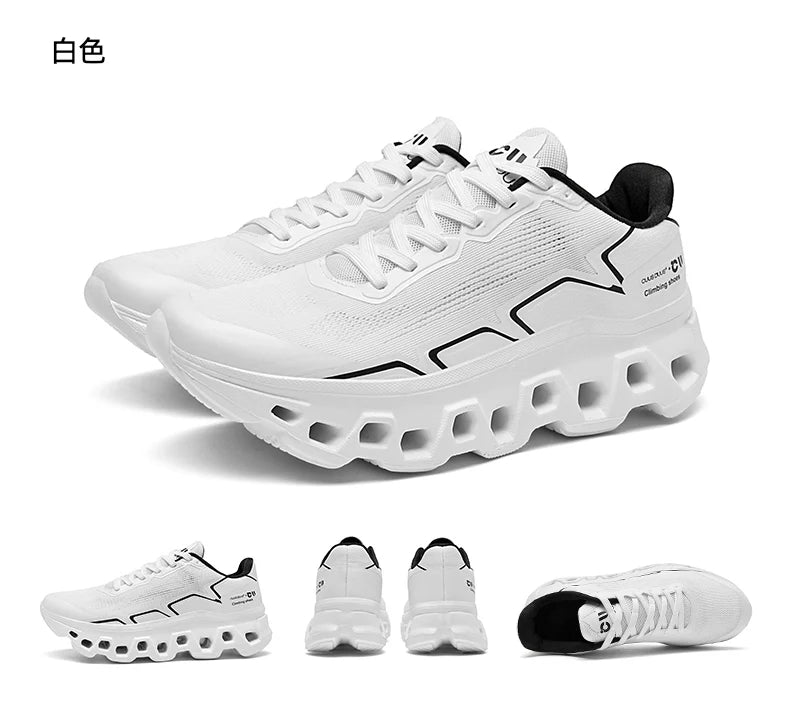 Men's Running Shoes Jogging Breathable Mesh Cushioning Non-Slip Outdoor Luxury Shoes Couple Trainer Race Sneakers Off-road Shoes