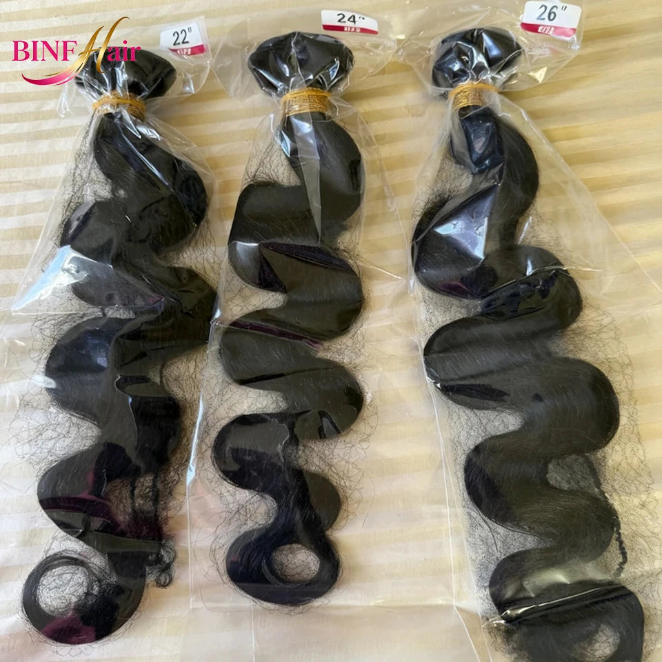 30 40 Long Body Wave Bundles Human Hair 8-40 Inch Brazilian Raw Unprocessed Raw Virgin Human Hair Wavy 2/3/4 Bundles