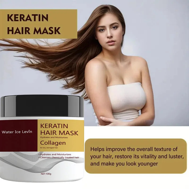 Miracle Hair Mask, Containing Collagen and Keratin - Deeply Nourishing with Coconut Oil - Intense Hydration and Moisturization - Repairs Fine, Thin, Fragile, Dry, and Damaged Hair