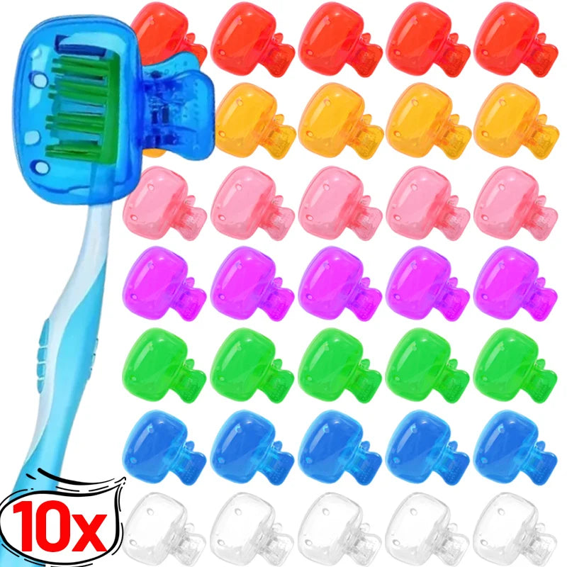 10/1PCS Toothbrush Dustproof Clips Plastic Toothbrush Head Protective Cover Portable Travel Camping Bathroom Brush Caps Case