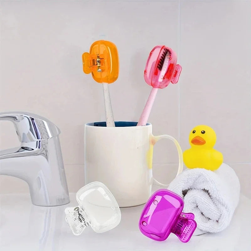 Household Toothbrush Storage Clip - Portable Travel Toothbrush Dust Protective Cap - Storage Box Portable Toothbrush Head