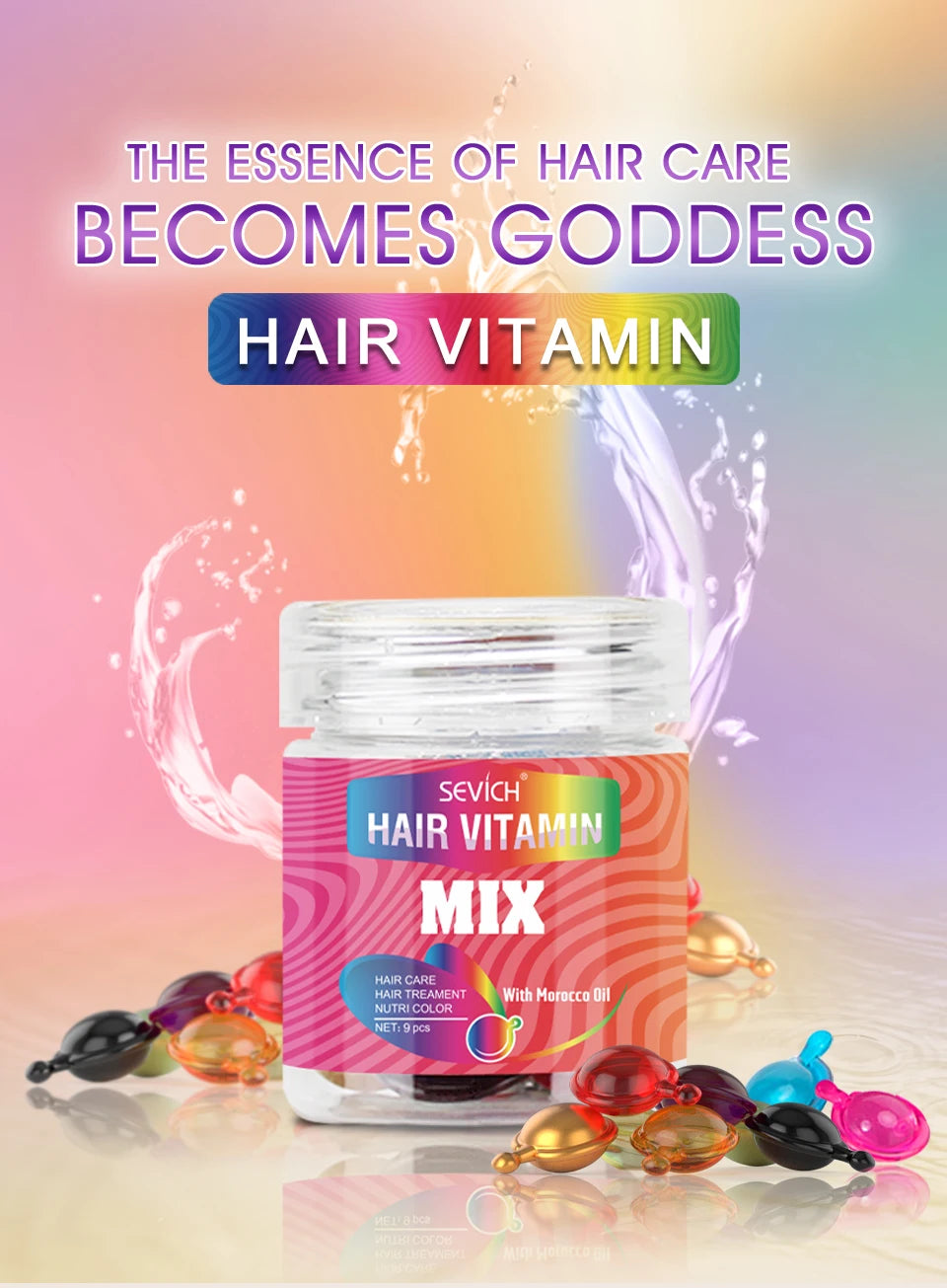 Mix Hair Vitamin Capsule Fast Repairing Maltreated Frizzy Hair Silky Moisturizing Hair Oil  Nourishing Keratin Complex Serum Oil