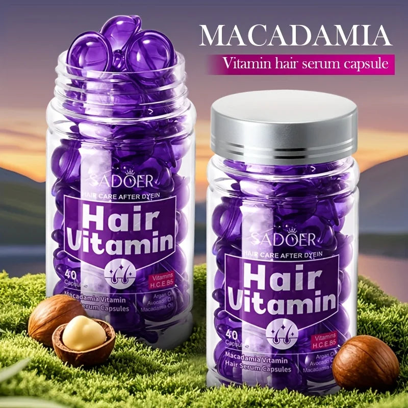 40/80/120pcs vitamin hair care essence capsules,containing almond oil,tea seed oil,no-rinse conditioner,hair care essential oil