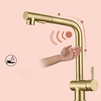 Hot Cold Touch on Kitchen Faucets Stainless Steel Pull Out Kitchen Sink Mixer Tap Black Smart Sensor Touch Kitchen Sink Faucet