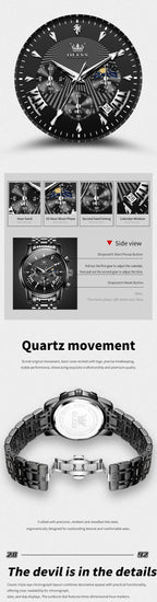 OLEVS Brand Watch Trendy Personalized Fashion Waterproof Luminous Quartz Men's Watch 2892