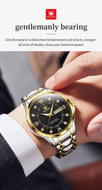 OLEVS 2906 Fashion Date Quartz Couple Watches Diamond Top Brand Luxury Watch For Men Women Waterproof Stainless Steel Wristwatch