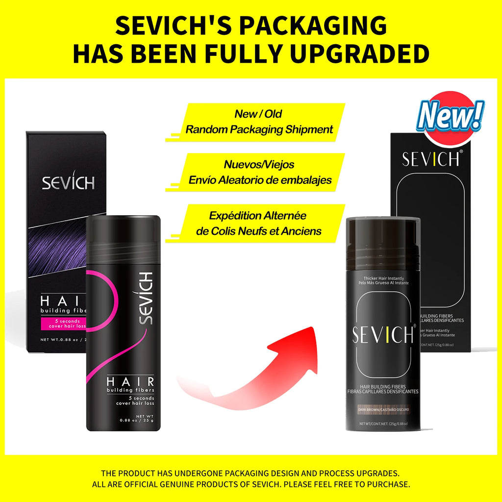 Sevich Hair Building Fibers For Men & Women Dark Brown 25g Fill In Fine Or Thinning Hair Instantly Thicker Fuller Looking Hair
