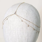 Fashion Boho Crystal Head Chain Wedding Hair Accessories Elegant Headpiece Bling Bridal Forehead Chain for Women Girls