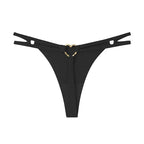 Women’S Low Rise Thong Sexy Panties Double Love Buckle Strap G-String Sports Thongs Breathable Underpants for Fine Womens Белье